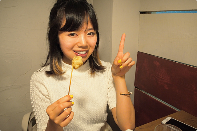 Aoi saying “Tasty!” xD