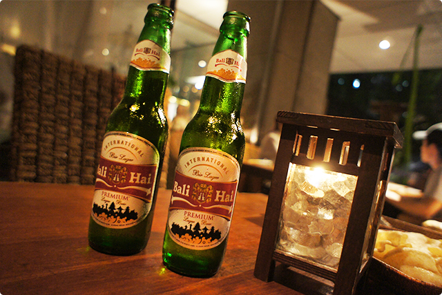 We got Bali beer to start the dinner!♪