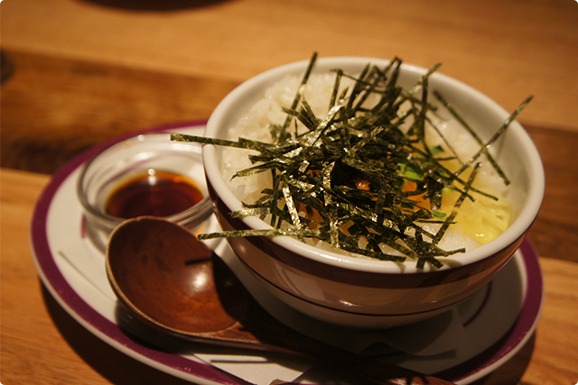 'Rice bowl with egg and buttered truffel'￥450