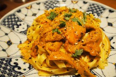 【Uokame】Rare 『Sea urchin pasta』! Must reserve it!!! in Tokyo, Tsukiji!!!