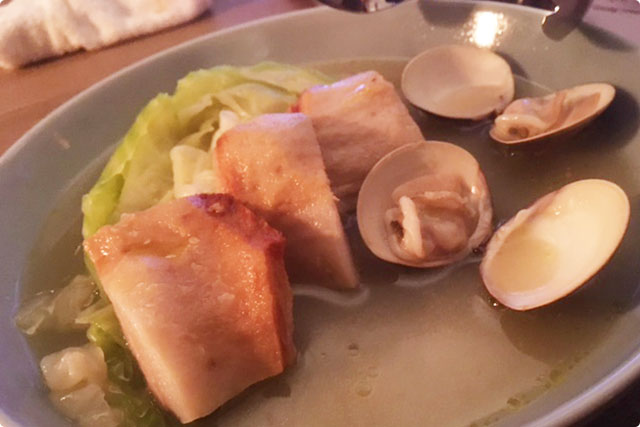 『Pork and Hamaguri shell with seasonal vegetables』